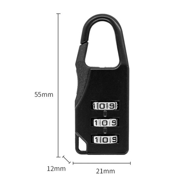 Outdoor Travel Backpack Password Hanging Lock Zinc Alloy Suitcase Anti-theft Lock (Silver) - Image 3