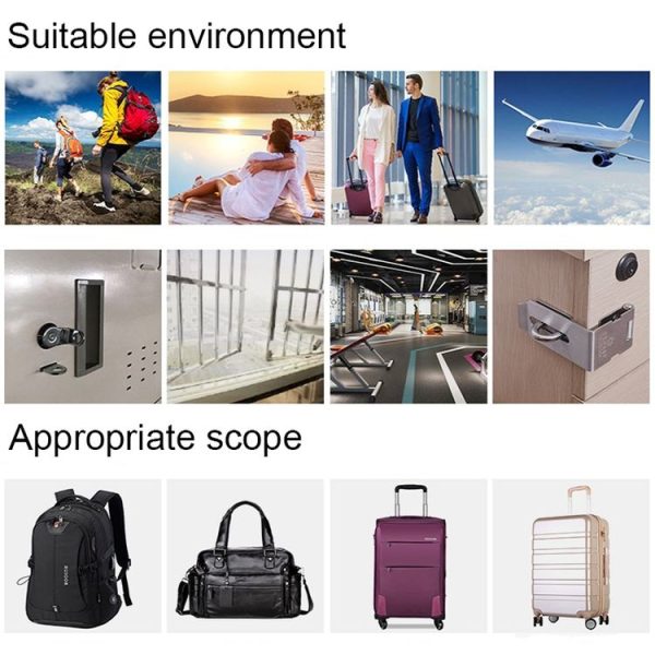 Outdoor Travel Backpack Password Hanging Lock Zinc Alloy Suitcase Anti-theft Lock (Silver) - Image 4