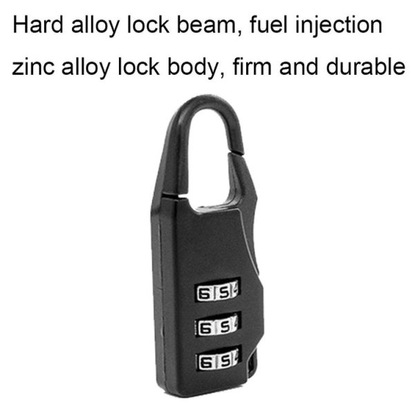Outdoor Travel Backpack Password Hanging Lock Zinc Alloy Suitcase Anti-theft Lock (Silver) - Image 6