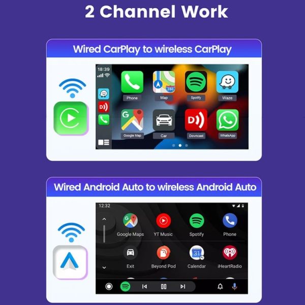Wired to Wireless Carplay Box Android Auto for Car Interconnection (2Air) - Image 4