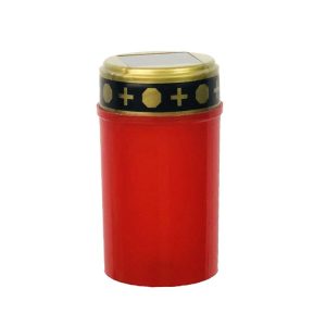 Solar Induction Graves Light Outdoor Waterproof LED Candle Light, Spec: Without Ground Nails Red