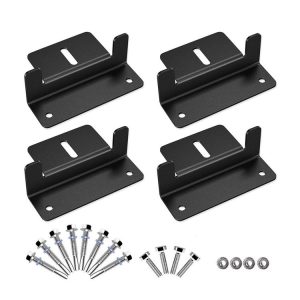 4pcs / Set Aluminum Solar Panel Mounting Bracket (Black)
