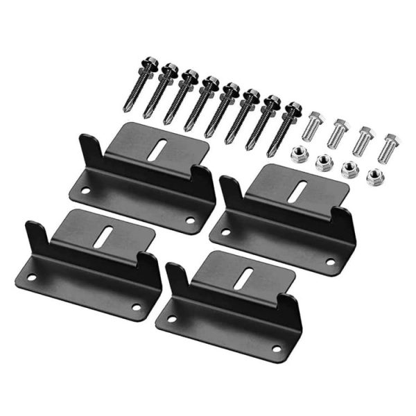 4pcs / Set Aluminum Solar Panel Mounting Bracket (Black) - Image 2