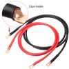 8AWG 3 / 8" Stud Ring Terminal Solder Cable Bare Copper Hole with Heat Shrink (Single) - Image 2