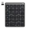 KN-980 28 Keys Portable Wireless Digital Quiet Keypad Computer External Digital Password Keypad (Gray)