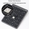 KN-980 28 Keys Portable Wireless Digital Quiet Keypad Computer External Digital Password Keypad (Gray) - Image 4