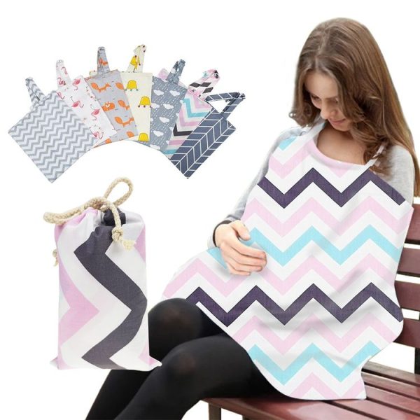 Mother Outing Privacy Scarf Breastfeeding Canopy Baby Breast Feeding Apron, Style: Gray Ripple - Image 2