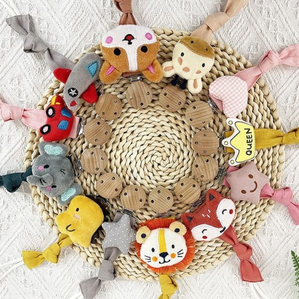 Animal Head Pacifier Chain Newborn Pacifier Clip, Style: Lion - Image 7
