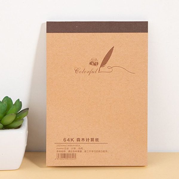 Small 64K Blank Kraft Sketchbook Doodle Notebook