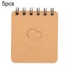5pcs Small Portable Notebook Mini Pocket Coil Notes, Model: Snow