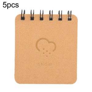 5pcs Small Portable Notebook Mini Pocket Coil Notes, Model: Snow
