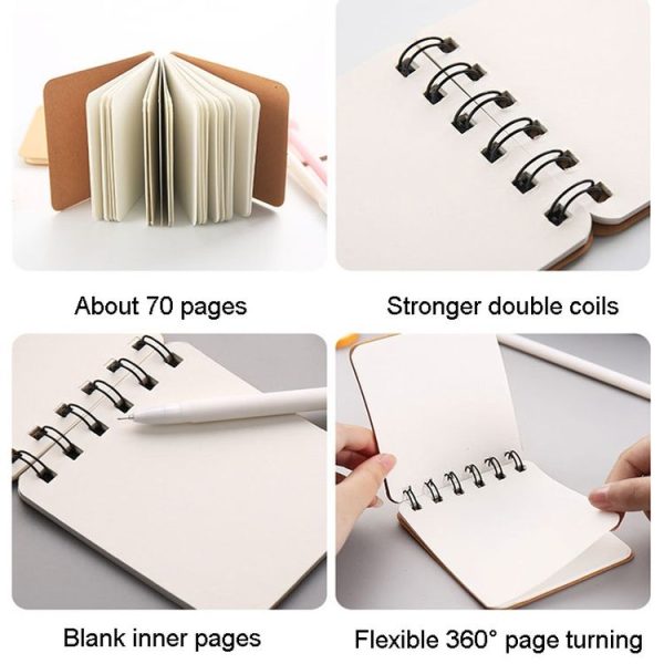 5pcs Small Portable Notebook Mini Pocket Coil Notes, Model: Snow - Image 6