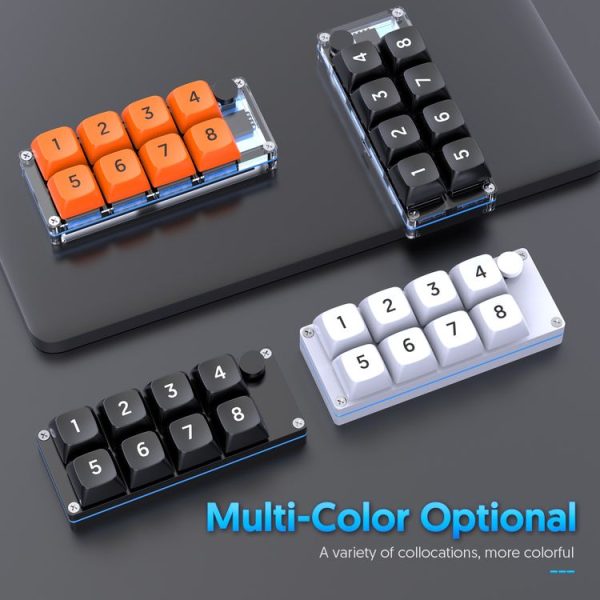 MKESPN Shortcut Macro Defined Wired Samll Keypad Single Handed Gaming Keyboard (White) - Image 2