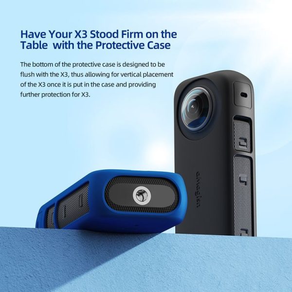 Insta360 X3 AMagisn Body Silicone Protective Cover, Style: Body+Lens Case (Black) - Image 12