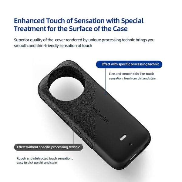 Insta360 X3 AMagisn Body Silicone Protective Cover, Style: Body+Lens Case (Black) - Image 4