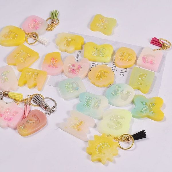 Crystal Epoxy Resin Lace Letter Mold Symbol Pendant Silicone Mold, Spec: 02 - Image 4