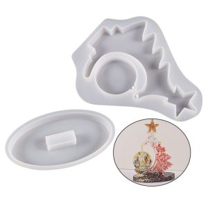 Crystal Epoxy Resin Christmas Tree Silicone Mold Without Bead Chain