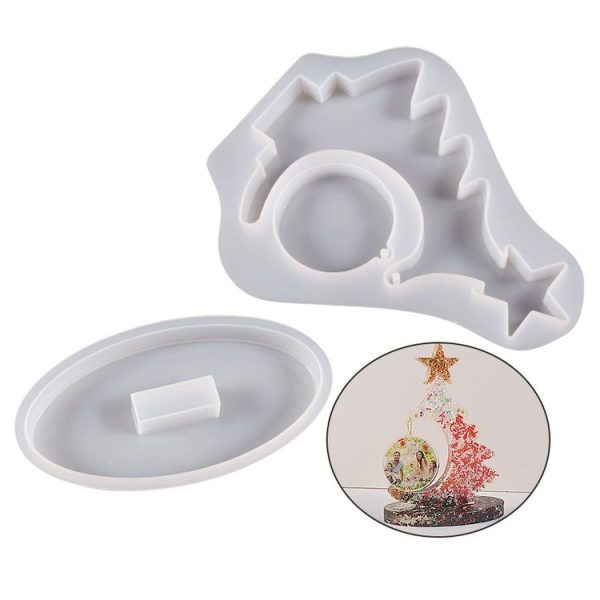 Crystal Epoxy Resin Christmas Tree Silicone Mold Without Bead Chain