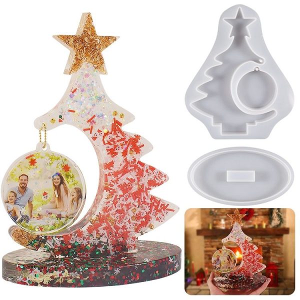 Crystal Epoxy Resin Christmas Tree Silicone Mold Without Bead Chain - Image 2