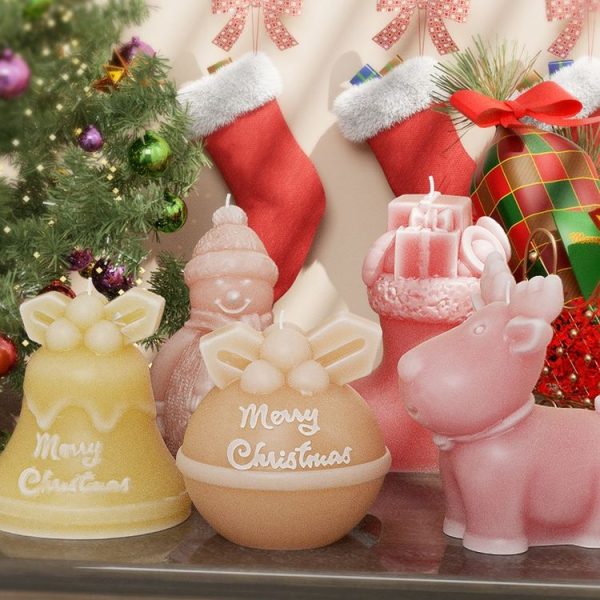 Christmas Crystal Silicone Mold DIY Snowman Elk Candle, Spec: Fat Christmas Snowman 004 - Image 5