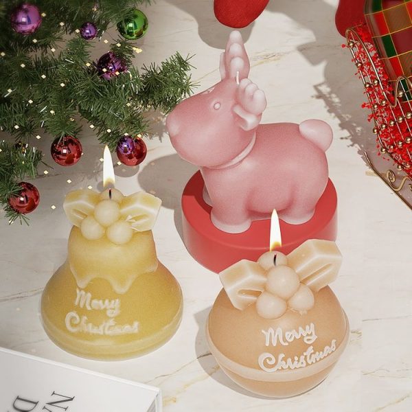 Christmas Crystal Silicone Mold DIY Snowman Elk Candle, Spec: Fat Christmas Snowman 004 - Image 7