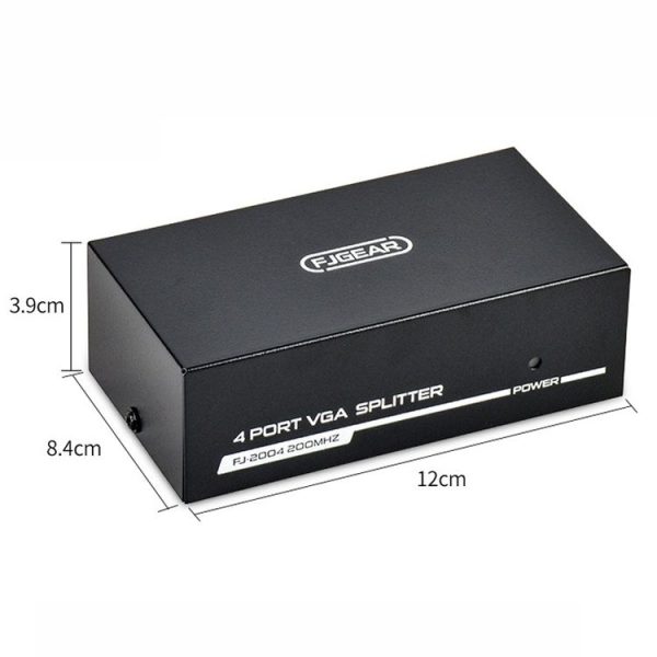 FJGEAR FJ-2004 VGA Splitter 1 In 4 Out Computer Vedio Output Splitter, EU Plug - Image 2