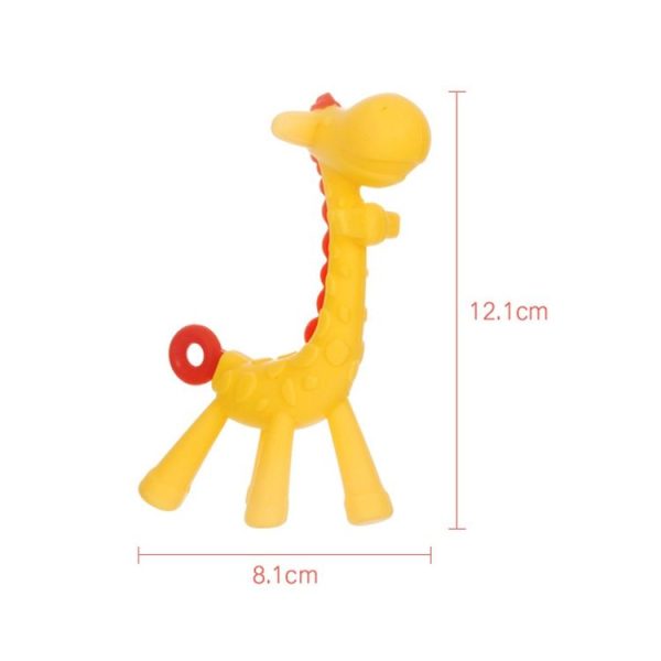 XUNYI Baby Giraffe Rattles Teether Kids Silicone Bite Toy, Spec: Drop Box Yellow - Image 8