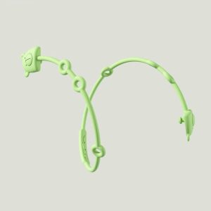 Bear Silicone Pacifier Chain Toddler Teether Toy Anti-fall Rope Pacifier Clip (Green)