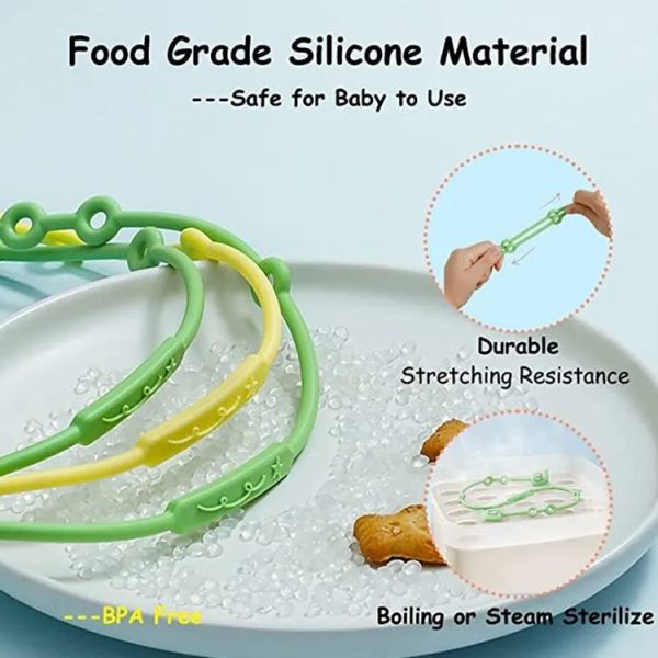 Bear Silicone Pacifier Chain Toddler Teether Toy Anti-fall Rope Pacifier Clip (Green) - Image 4