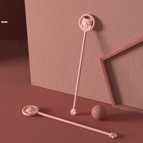 Cartoon Stirring Stick Extended Temperature-sensitive Color-changing Milk Powder Mixing Rod (Pink)