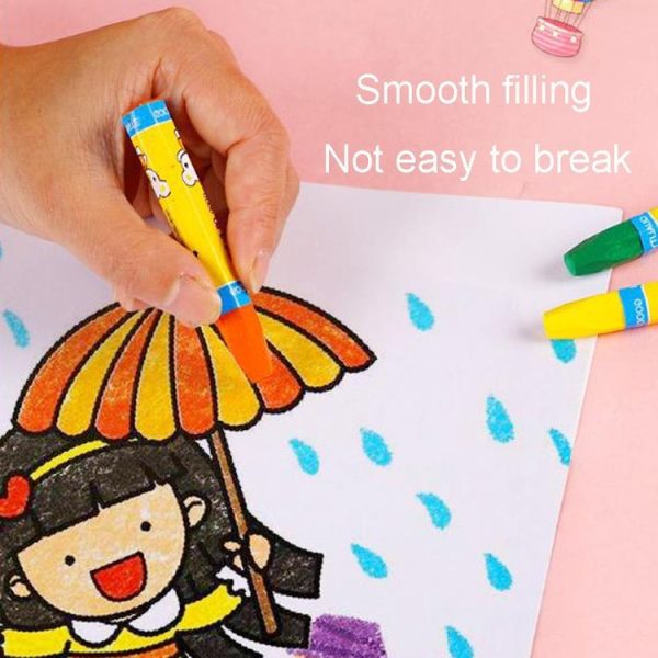 AIYO Washable Painting Crayons Childrens Oil Paint Stick Set, Specification: 12 Colors - Image 7