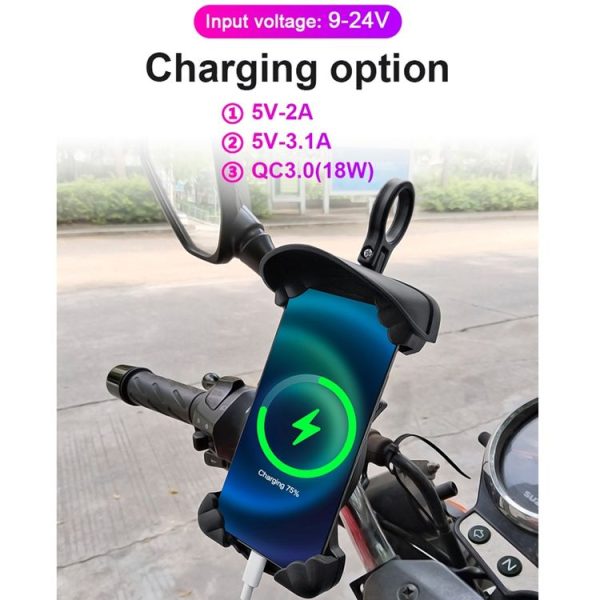Motorcycle Sunshade Rainproof Mobile Phone Holder, Shape: Mirror Holder No Charge - Image 11