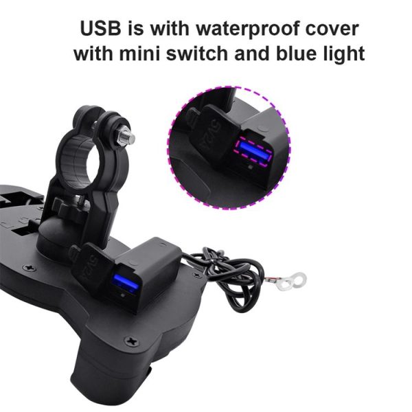 Motorcycle Sunshade Rainproof Mobile Phone Holder, Shape: Mirror Holder No Charge - Image 4