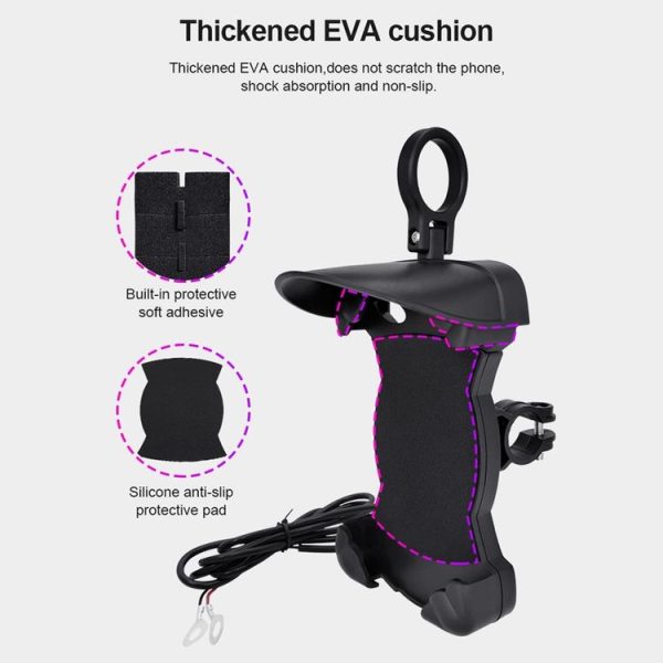 Motorcycle Sunshade Rainproof Mobile Phone Holder, Shape: Mirror Holder No Charge - Image 8
