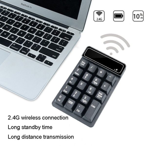 K3 19 Key 2.4G Wireless Mini Digital Keyboard Suspension Machinery Keypad (Black) - Image 6