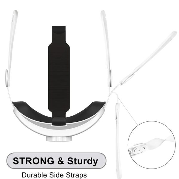 Meta Quest 3 VR Adjustable Elite Headset Head Strap (White) - Image 4