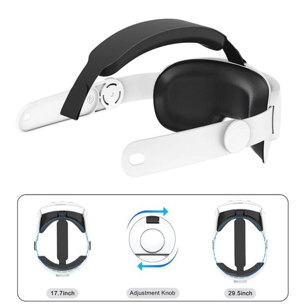 Meta Quest 3 VR Adjustable Elite Headset Head Strap (White) - Image 5