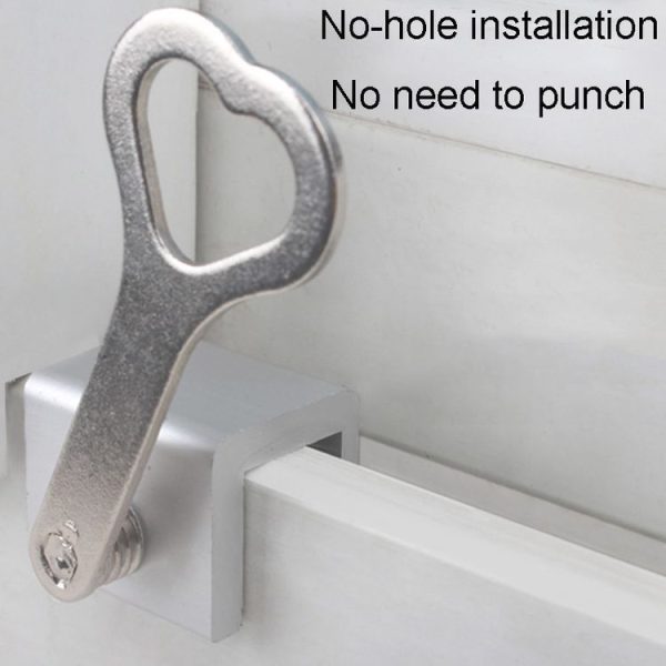 Child Safety Protection Screen Window Limiter Sliding Door Latch With Key, Model: Ordinary Model+Straight Key - Image 6