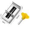 No Punching Limiters Child Safety Window Limit Lock With Key (Double Windows Stainless Steel Model) - Image 2