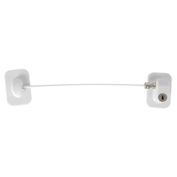 Door And Window Limiters Child Security Anti-Theft Latch With Key (White)
