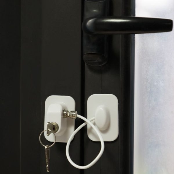 Door And Window Limiters Child Security Anti-Theft Latch With Key (White) - Image 11