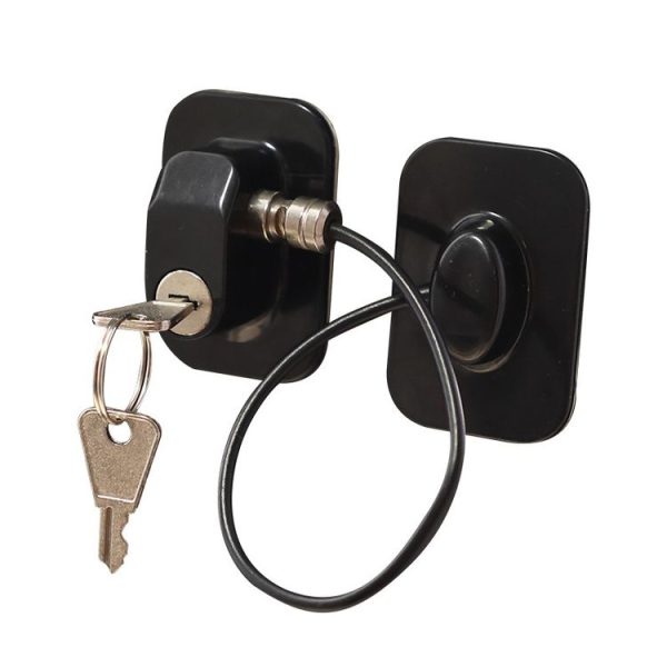 Door And Window Limiters Child Security Anti-Theft Latch With Key (White) - Image 2