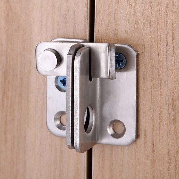 Small Left Open Stainless Steel Sliding Door Latch No Punch Latch Door Bolt Catch With Screw - Image 8