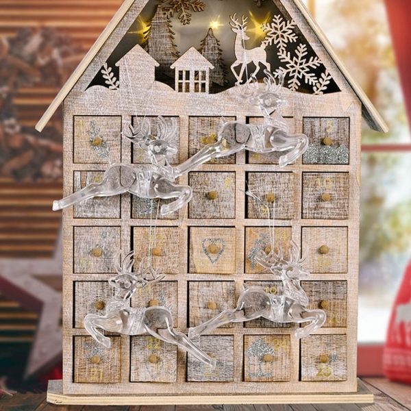 4pcs / Pack Key Type Christmas Acrylic Transparent Pendants Christmas Tree Decorations - Image 7