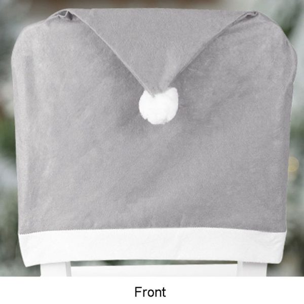 Christmas Nonwoven Chair Covers Stool Decoration Sleeves (Gray) - Image 3