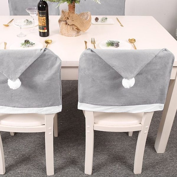 Christmas Nonwoven Chair Covers Stool Decoration Sleeves (Gray) - Image 6