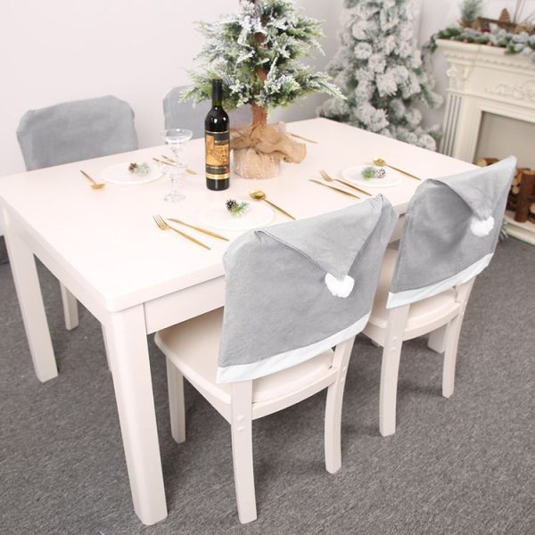Christmas Nonwoven Chair Covers Stool Decoration Sleeves (Gray) - Image 7