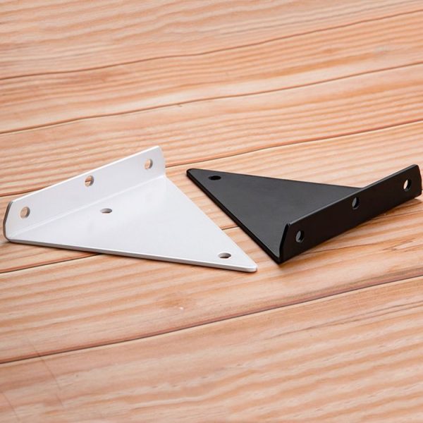 Load Bearing Invisible Triangle Bracket Wall Shelf Bracket With Screws, Specification: 140x130mm Black - Image 2