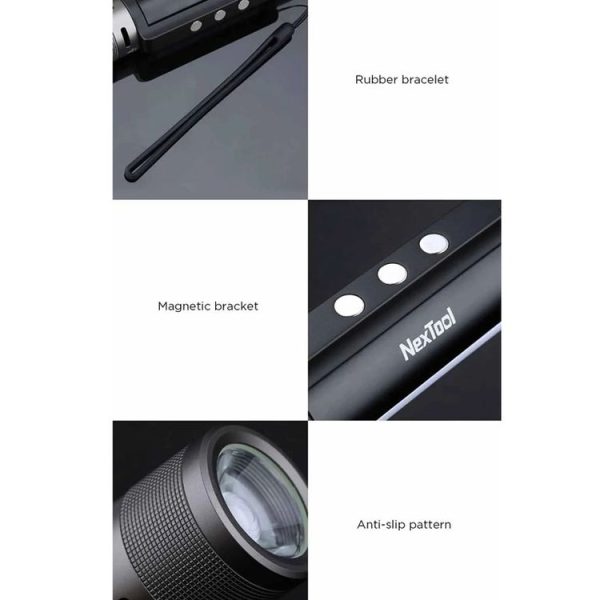 Nextool 6-In-1 Outdoor Emergency Flashlight Zoomable Alarm Camping Work Light (Black) - Image 10