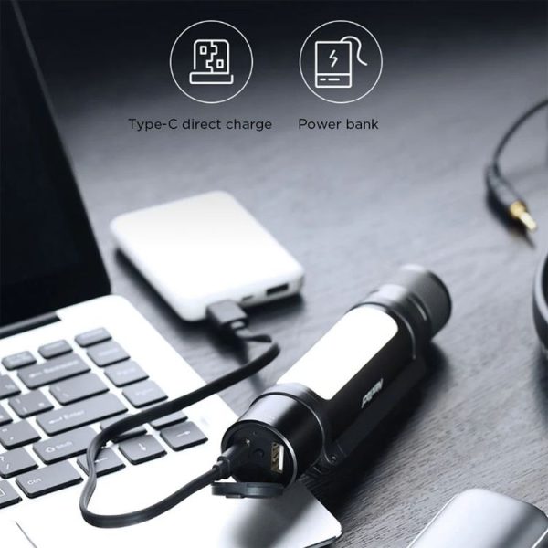 Nextool 6-In-1 Outdoor Emergency Flashlight Zoomable Alarm Camping Work Light (Black) - Image 7
